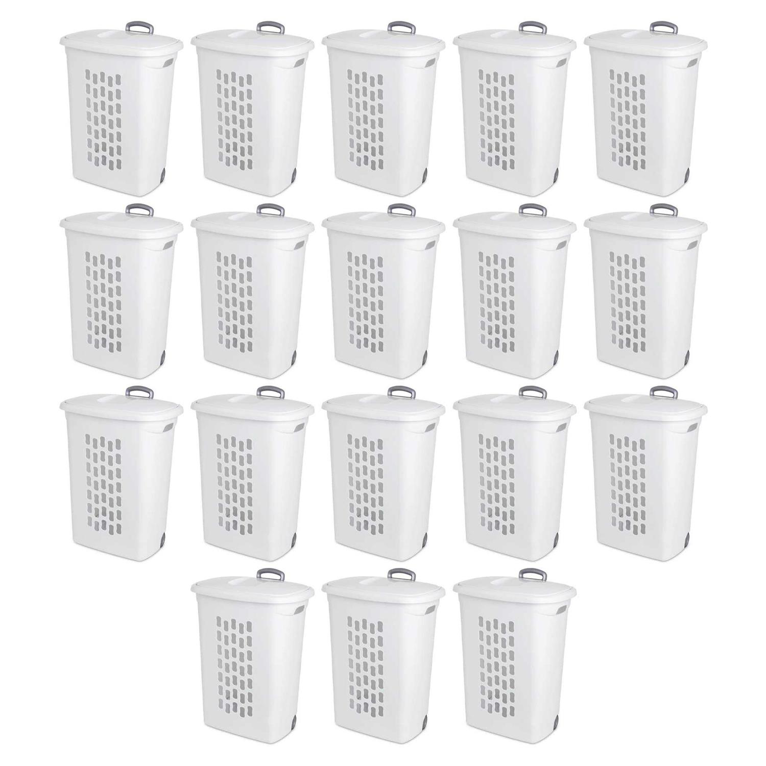 Sterilite Wheeled Hamper White - Image 5