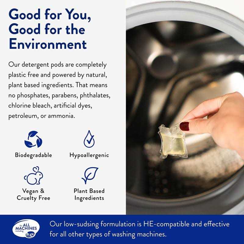 Clean People Laundry Detergent Pods Plant-Based Hypoallergenic Laundry Pods - Image 3
