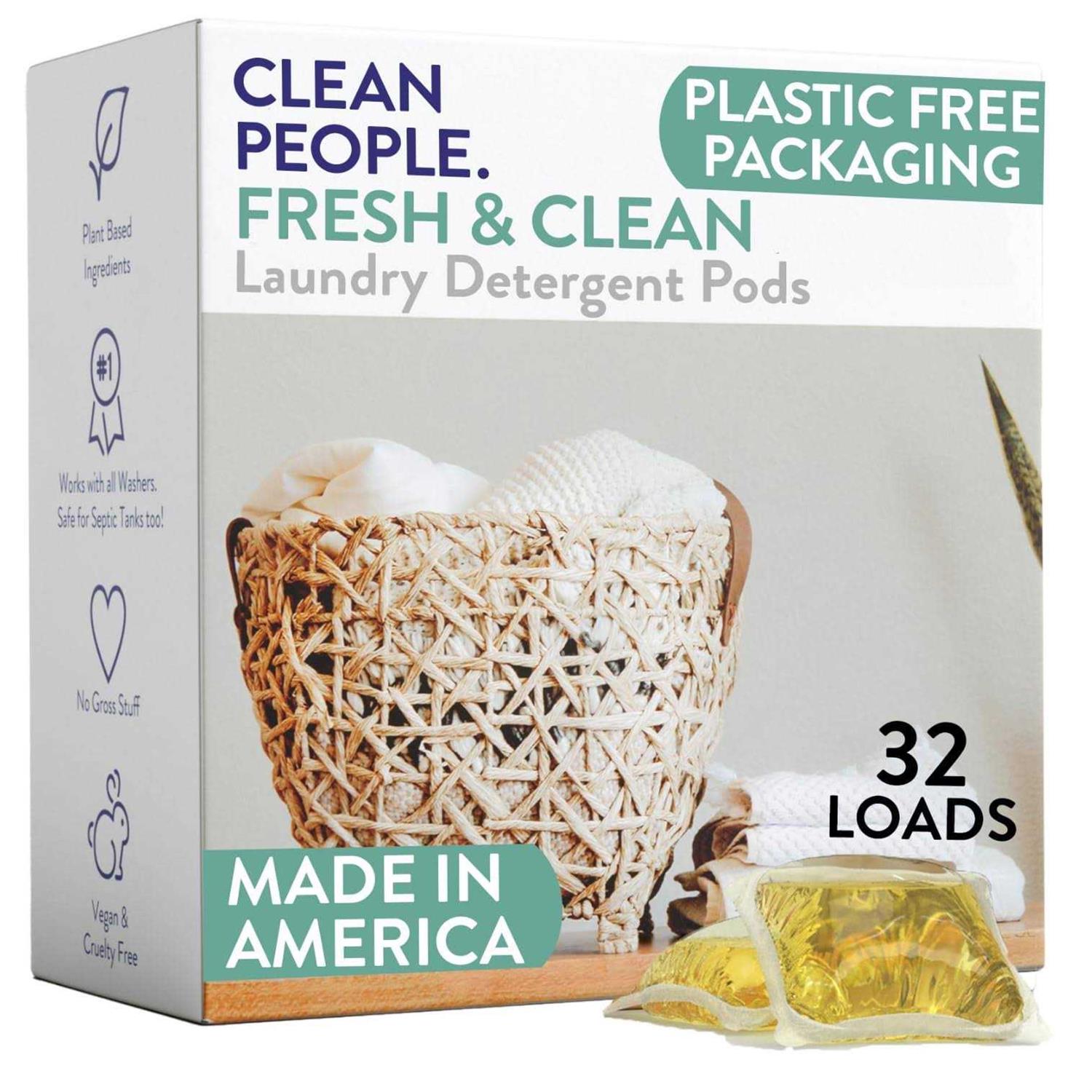 Clean People Laundry Detergent Pods Plant-Based Hypoallergenic Laundry Pods - Image 3