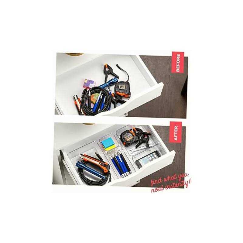 Seseno 25 Pcs Drawer Organizer Set Dresser Desk Drawer Dividers - Image 5