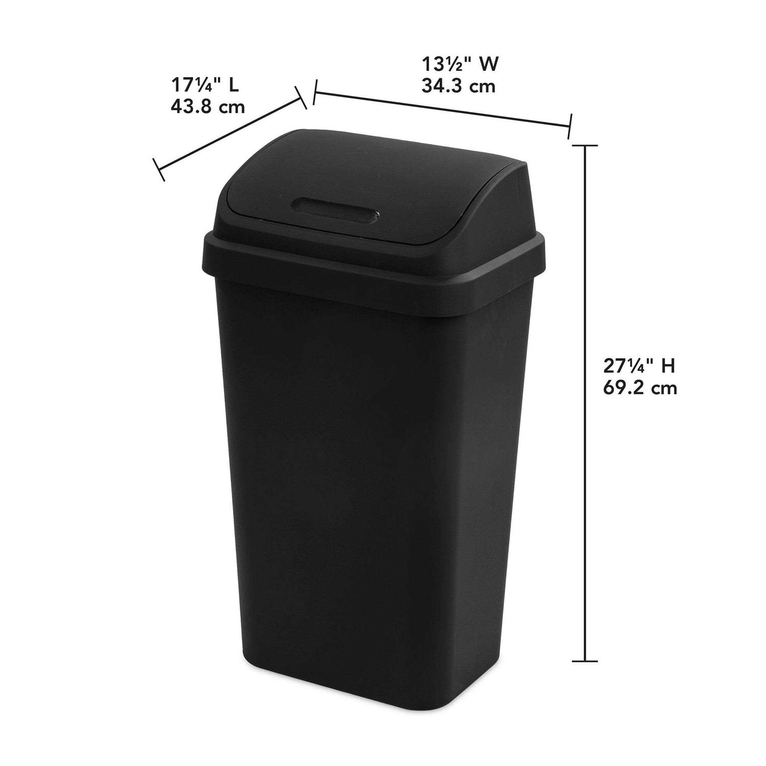 Sterilite Swing Top Wastebasket - Image 4