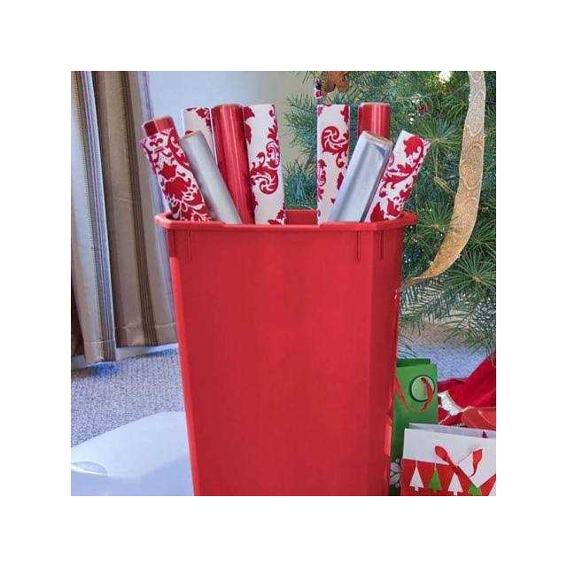 Sterilite 30 inch Christmas Holiday Gift Wrapping Paper Storage Box (12 Pack) - Image 3