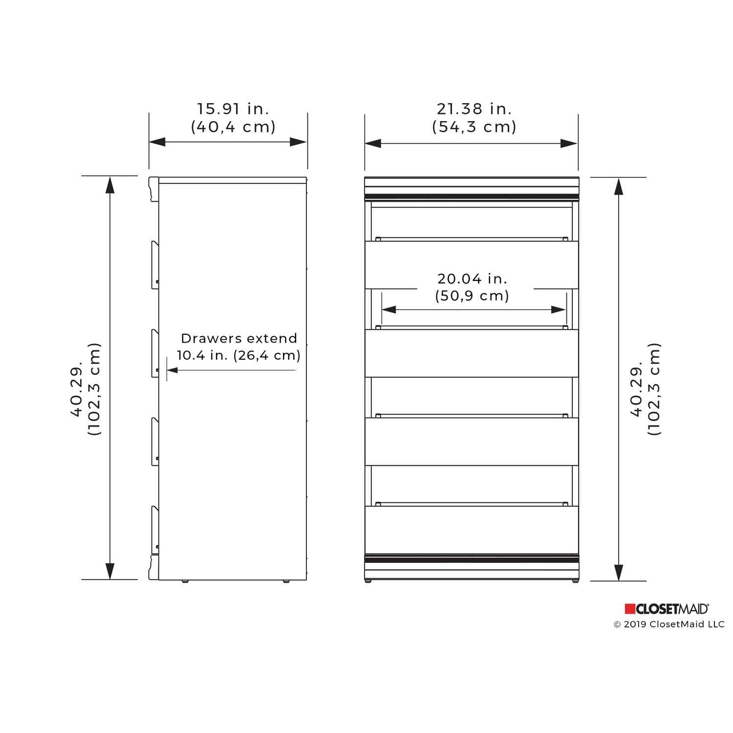 ClosetMaid 4561 Modular Closet Storage Stackable Unit with 4-Drawers - Image 4