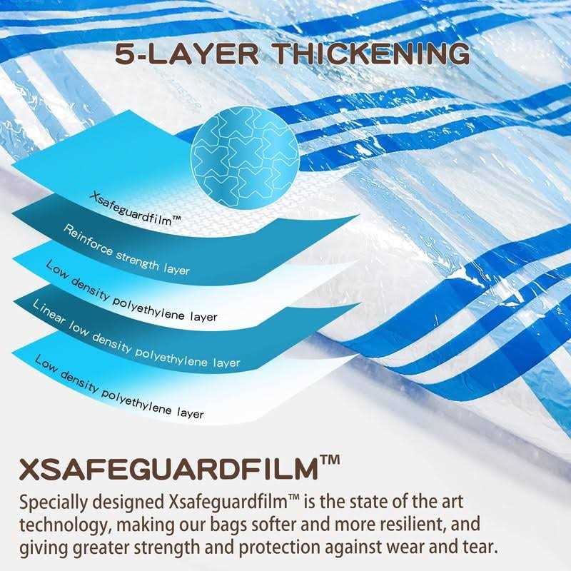 Storage Master Vacuum Storage Bags, 8 Jumbo Space Saver Vacuum Seal Storage Bags for Clothes, Comforters and Blankets - Image 4