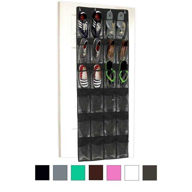 Simple Houseware 24 Pockets SimpleHouseware Clear Over The Door Hanging Shoe Organizer - Image 4