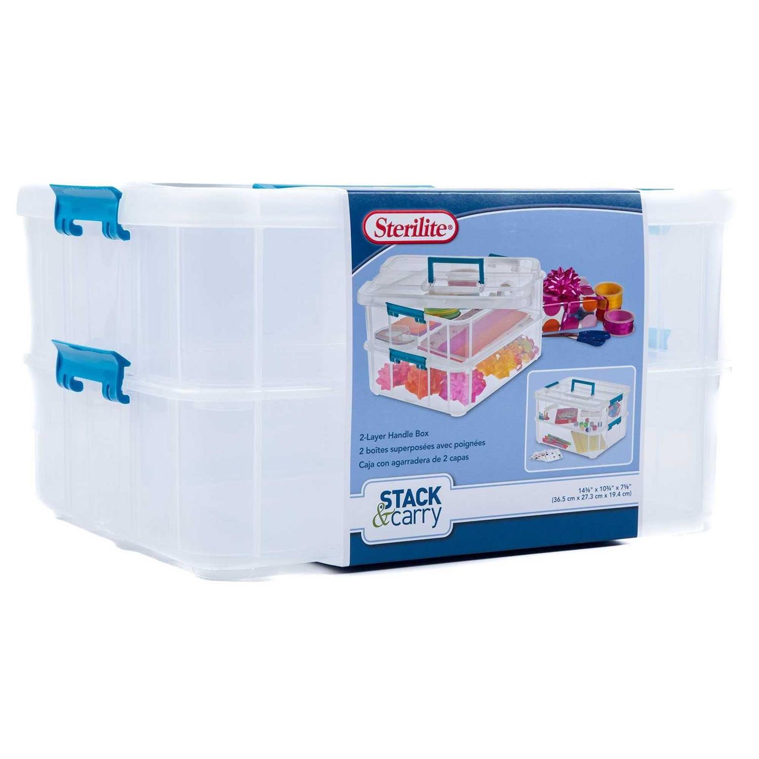Sterilite Stack & Carry 2 Layer Handle Box - Image 3