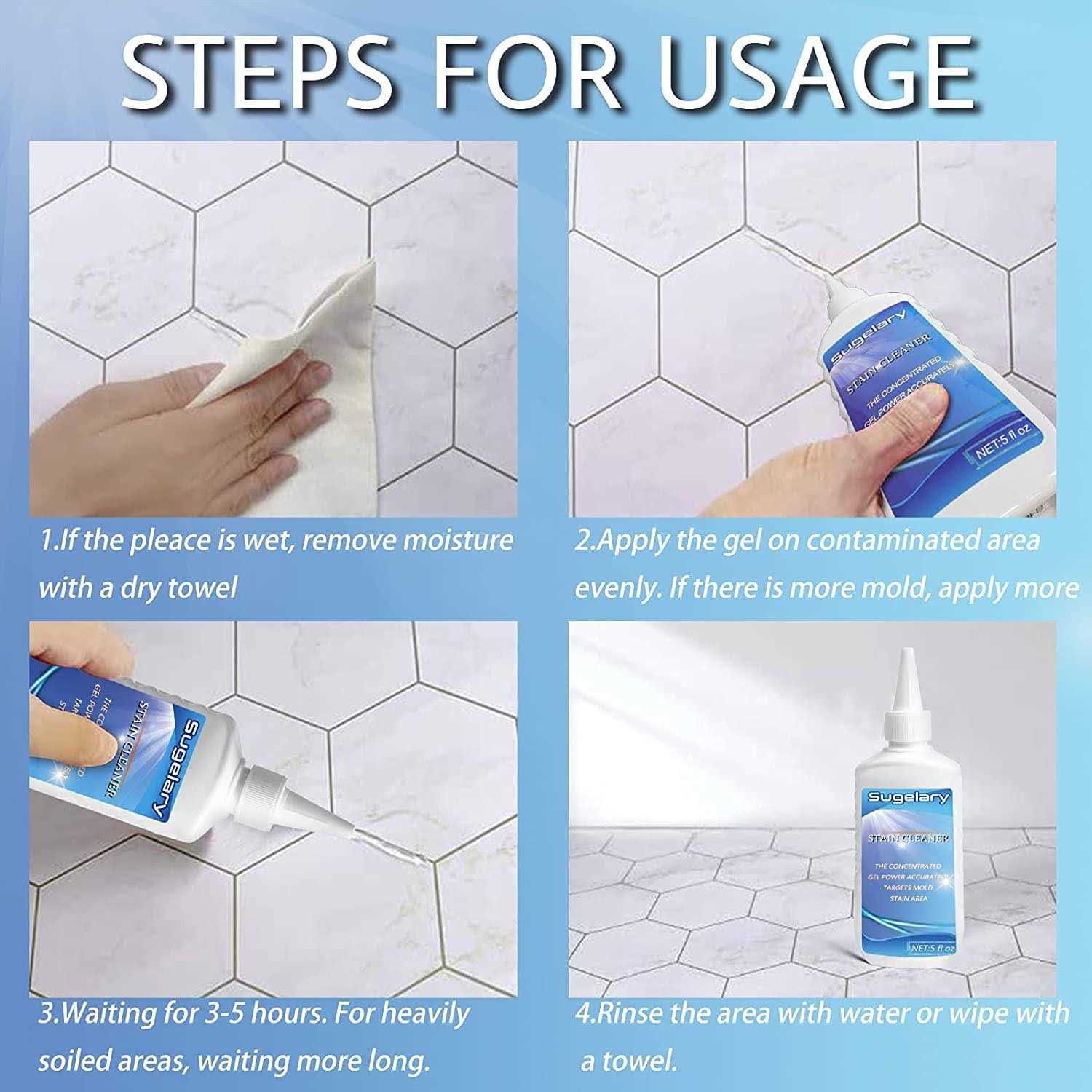 Sugelary Mold Remover Gel Household Mold Cleaner for Washing Machine - Image 3