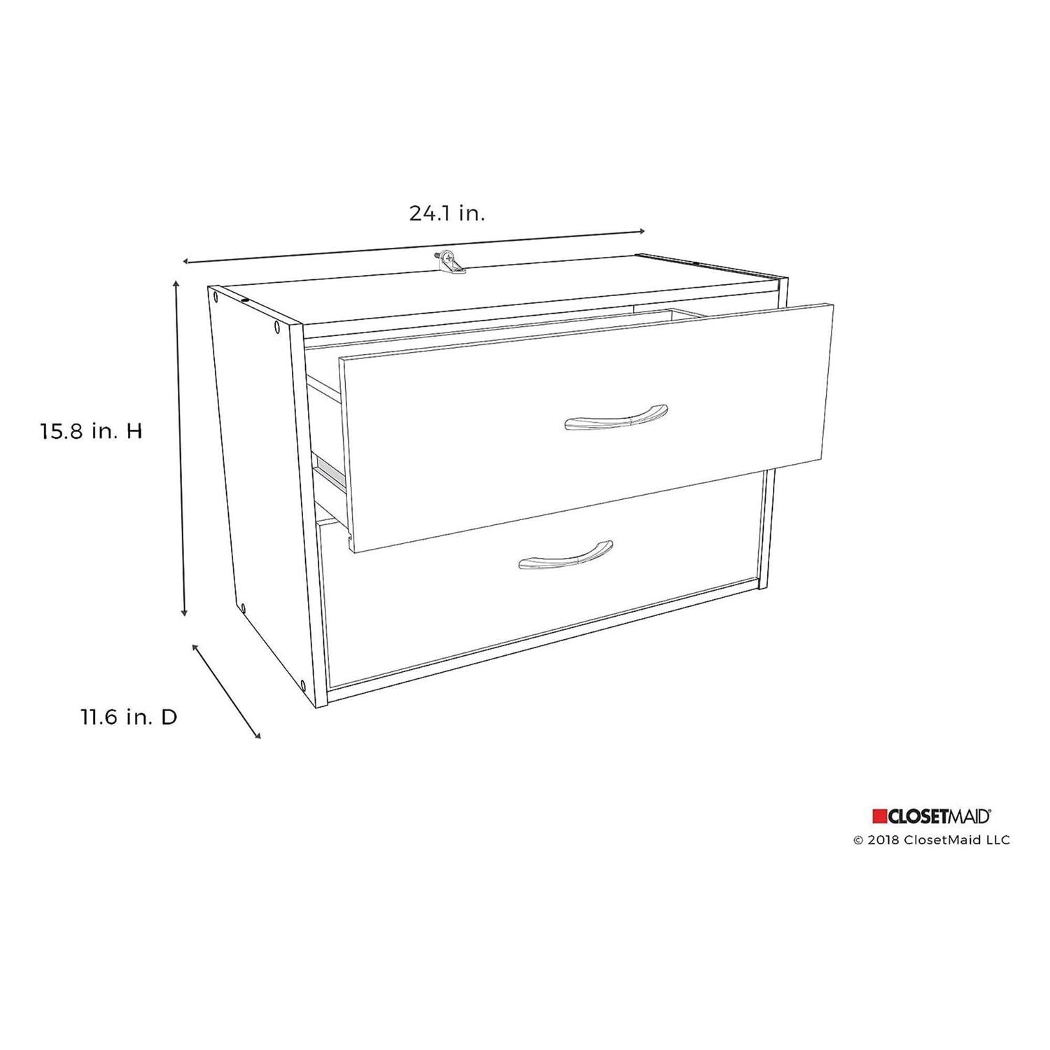 ClosetMaid 1306 Stackable 2 Drawer Horiztonal Organizer - Image 3