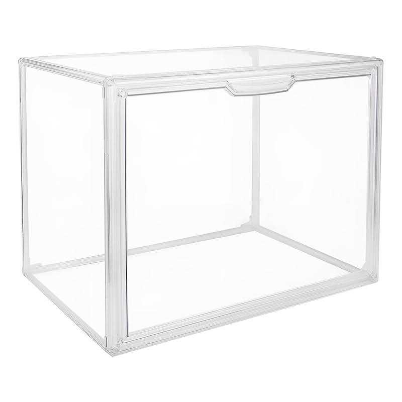 Clear Stackable Plastic Storage Bins With Magnetic Attraction Lid - Image 5