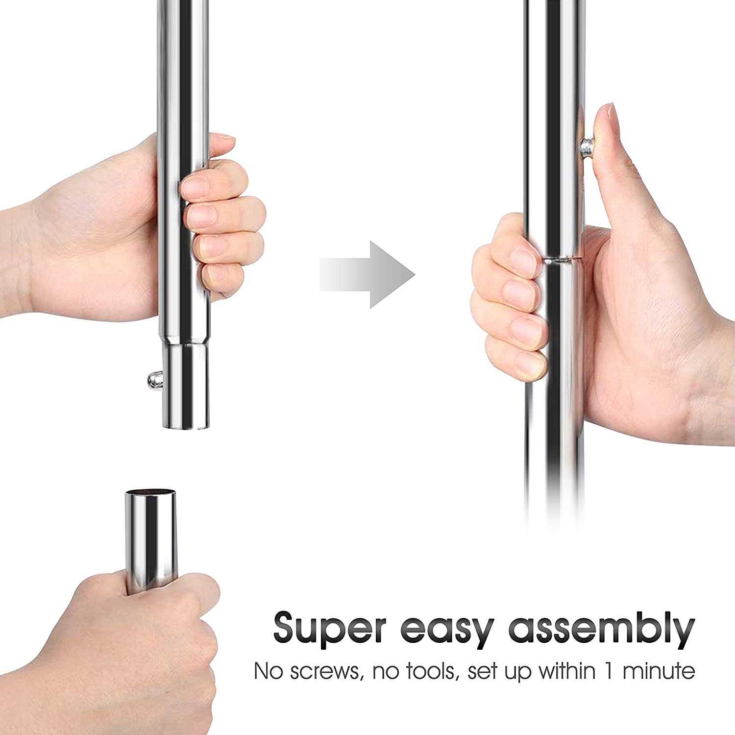 Simple Trending Standard Rod Clothing Garment Rack Rolling Clothes Organizer on Wheels for Hanging Clothes - Image 4