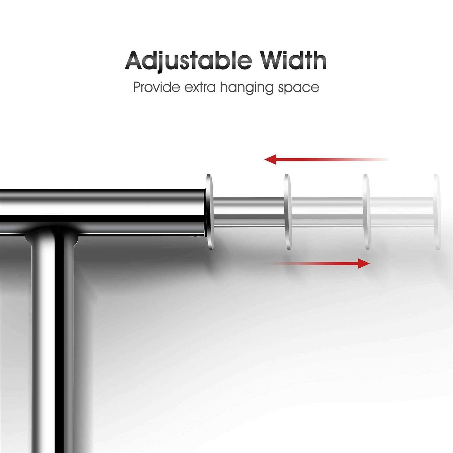 Simple Trending Standard Rod Clothing Garment Rack Rolling Clothes Organizer on Wheels for Hanging Clothes - Image 5