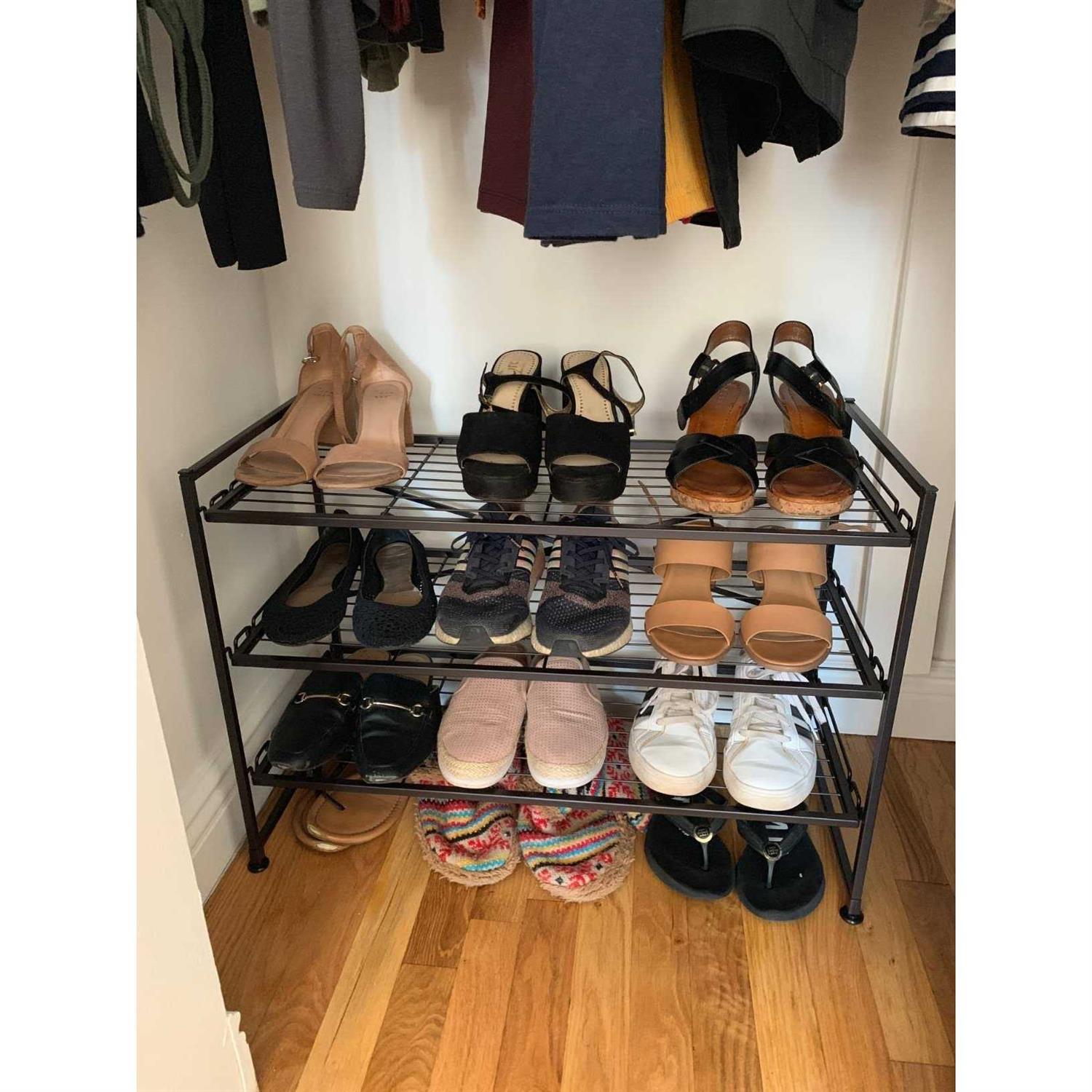 Simple Houseware 3-Tier Stackable Shoes Rack Storage - Image 3