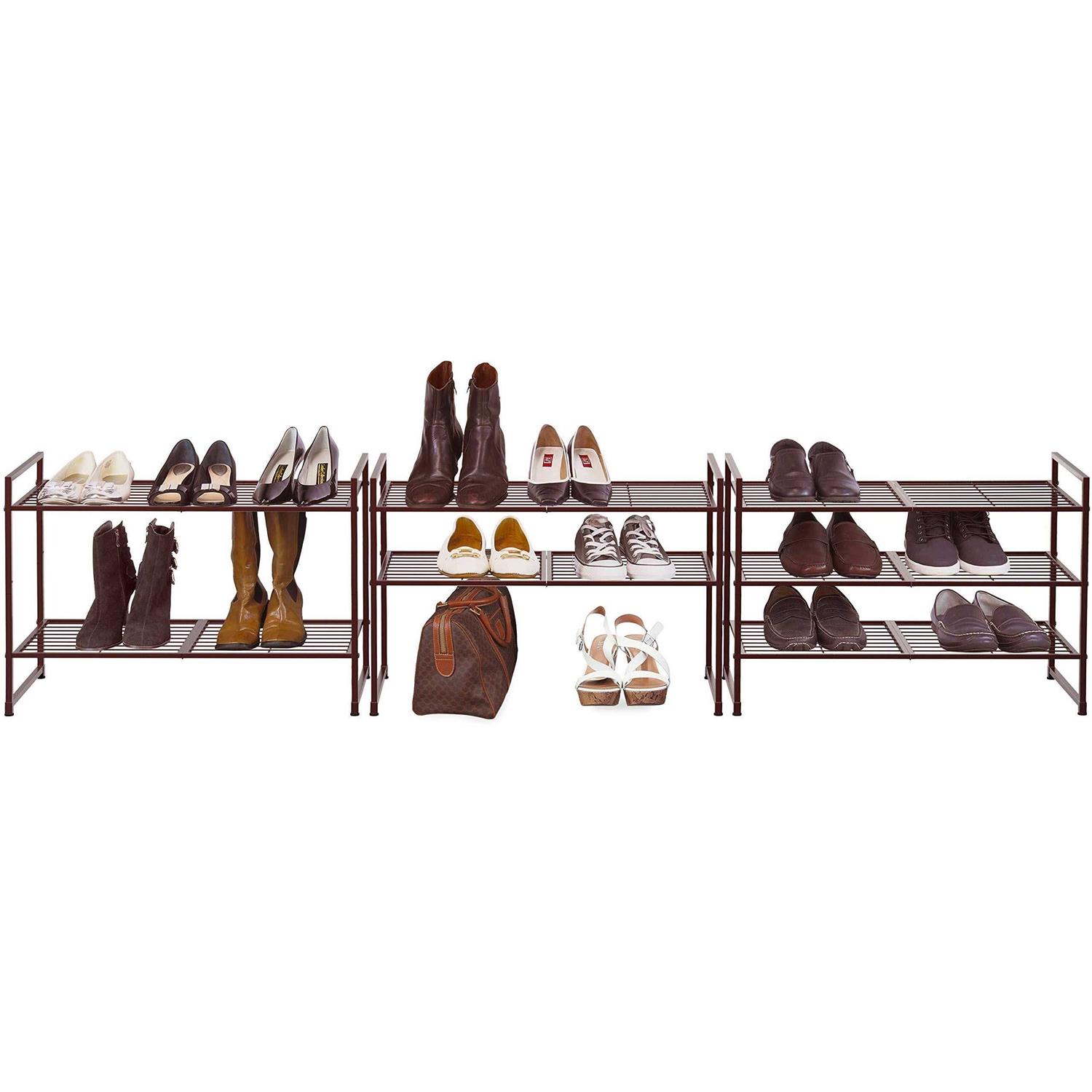 Simple Houseware 3-Tier Stackable Shoes Rack Storage - Image 4