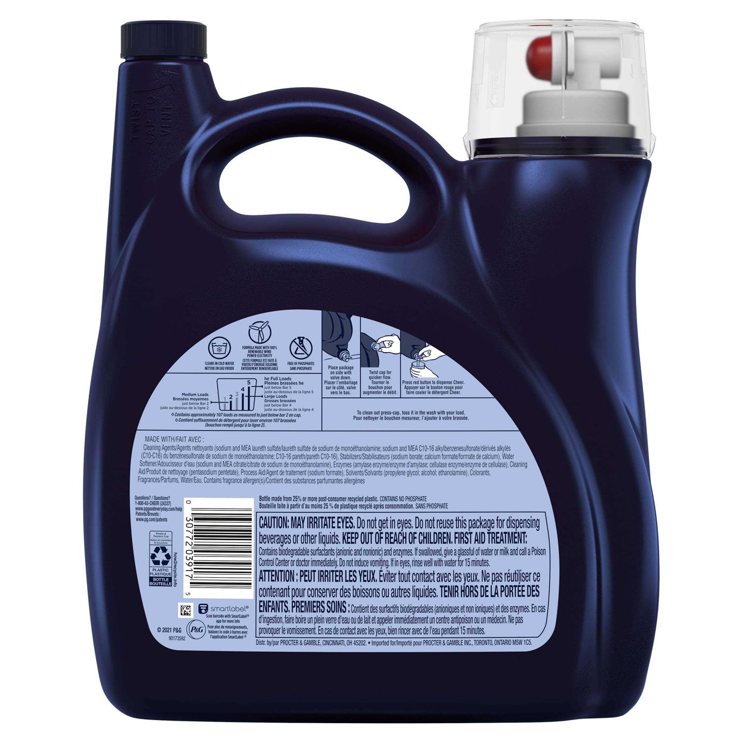 Cheer Liquid Laundry Detergent 107 Loads - Image 4