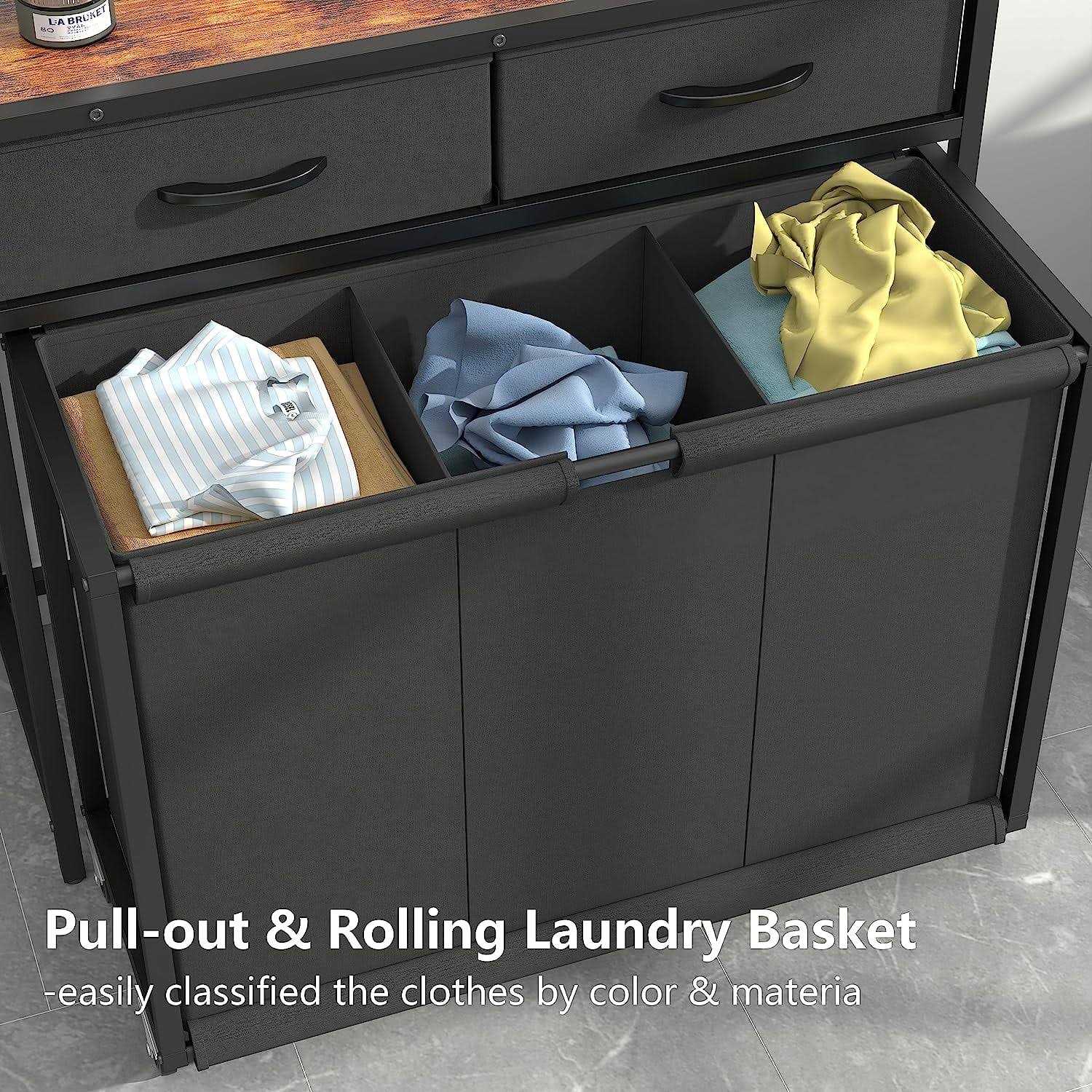Stikely Laundry Hamper Laundry Basket with 3 Section - Image 4