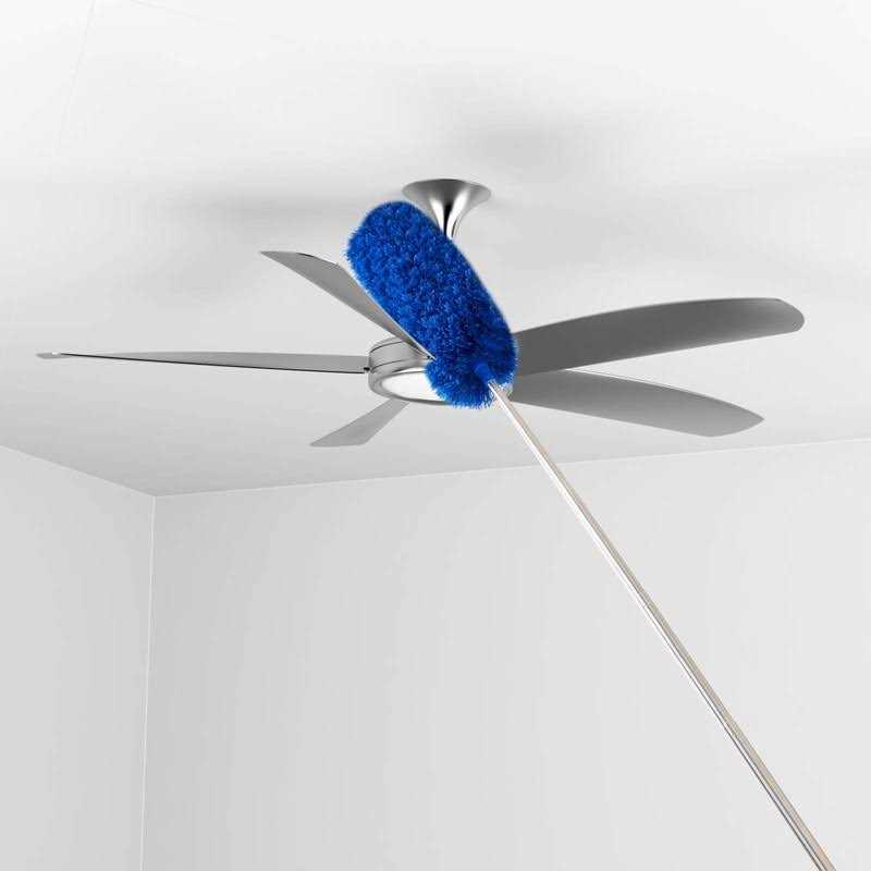 Ceiling Fan Duster with Extension Pole Cobweb & Corner Brush Cleaning Kit w 2 Duster Heads for Cleaning,15 - Image 3