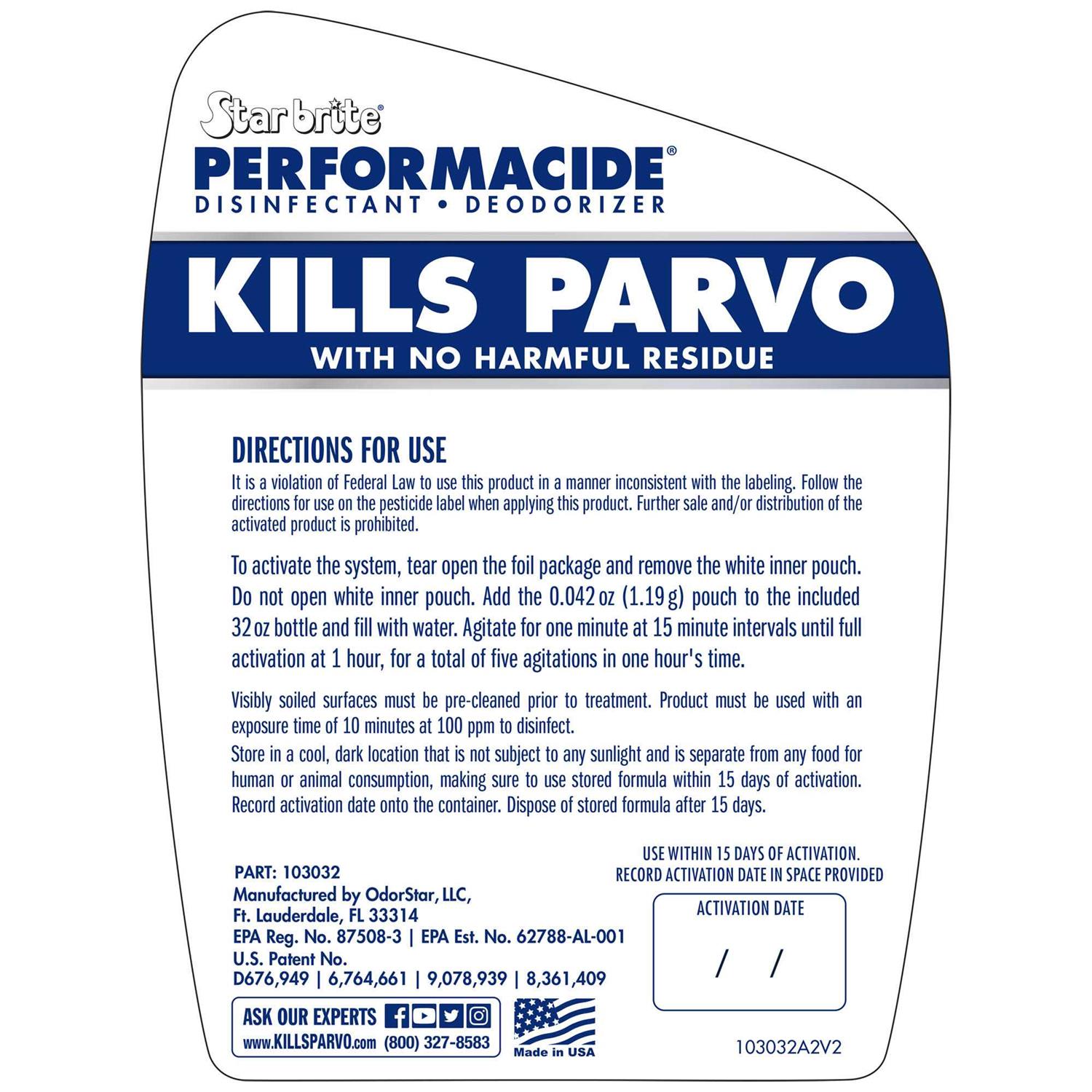 Star Brite Performacide Kills Parvo Disinfectant And Deodorizer Kit - Image 5