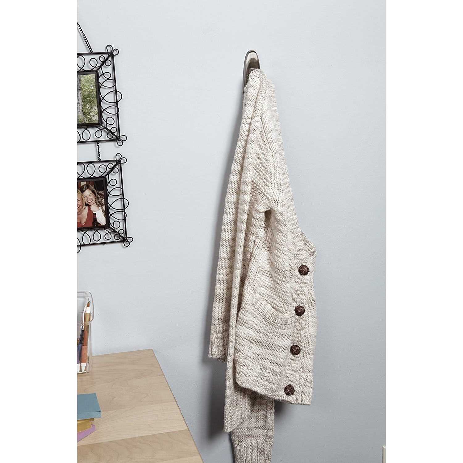 Command Large Brushed Nickel Metal Hook - Image 3