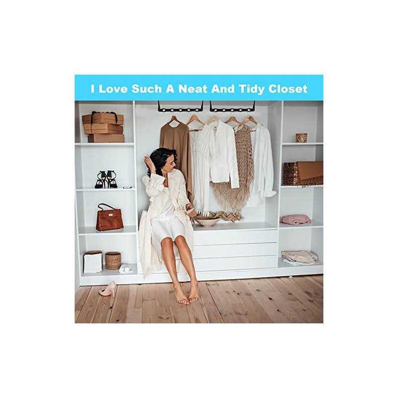 Space Saving Hangers, 10PCS Magic Hangers, 5 Holes Sturdy Plastic Hanger Clothes Organizer, Closet Organizers and Storage - Image 3