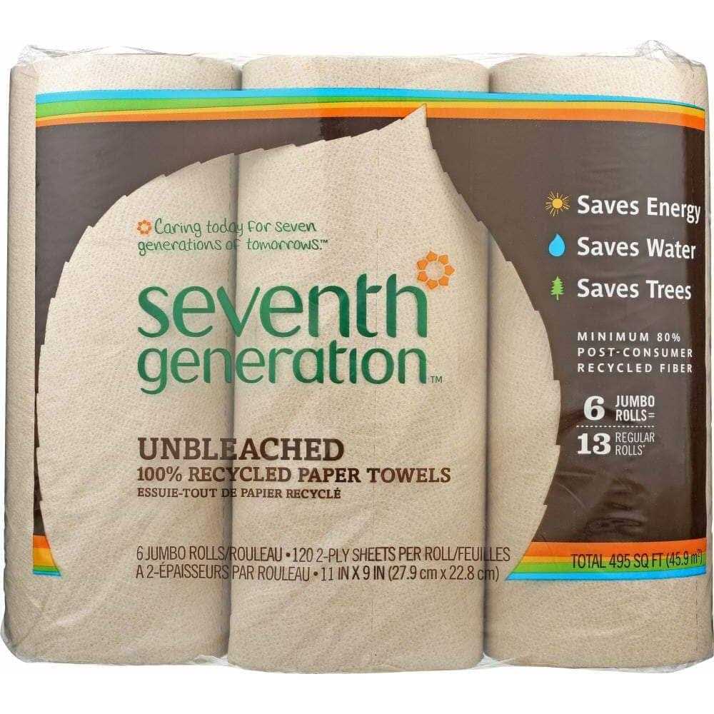 Seventh Generation Unbleached 100% Recycled Paper Towels - Image 5