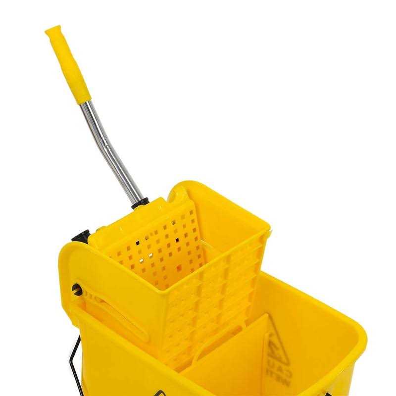 Commercial Mop Bucket on Wheels 5.28 Gallon Side Press Wringer Combo Commercial Home Cleaning Cart with Wringer - Image 4