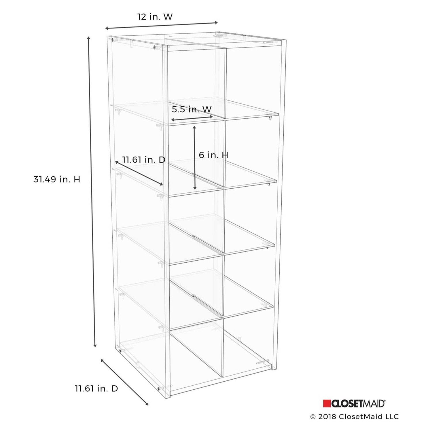 ClosetMaid 10 Cube Stackable Wooden Home or Office Storage Organizer - Image 4