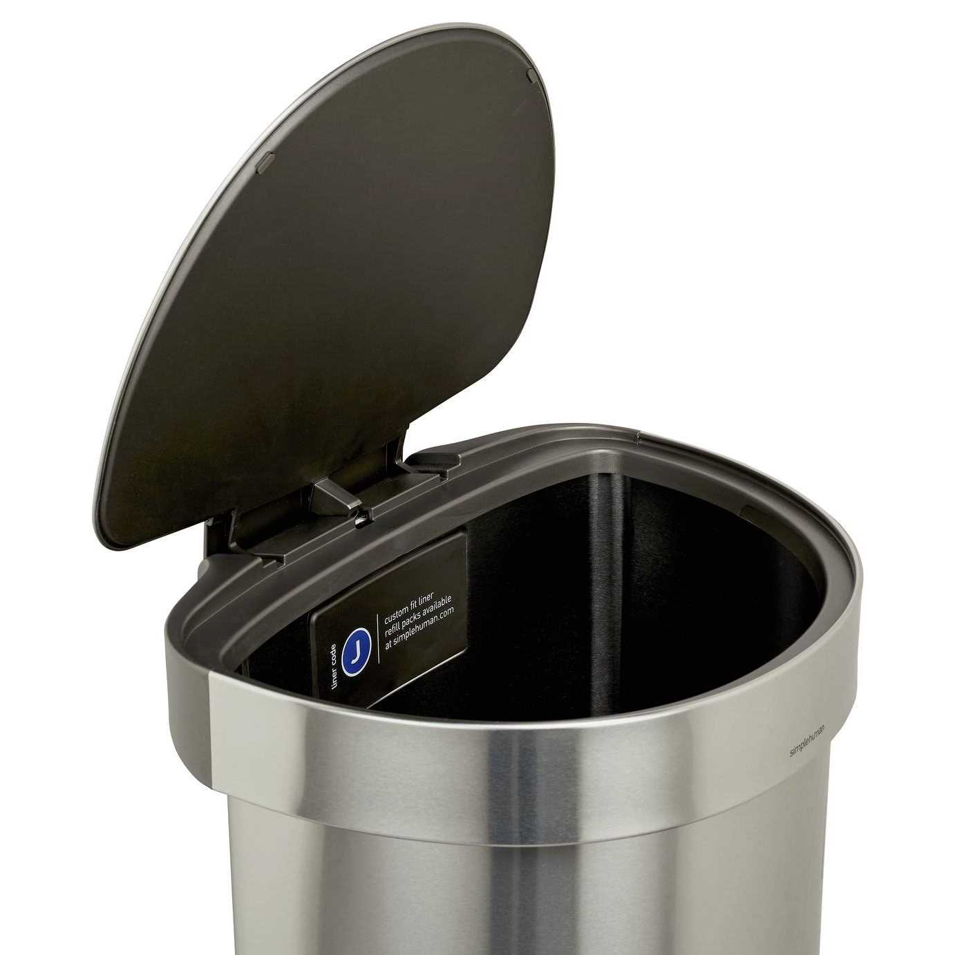 simplehuman 45L Semi Round Step Trash Can - Image 4
