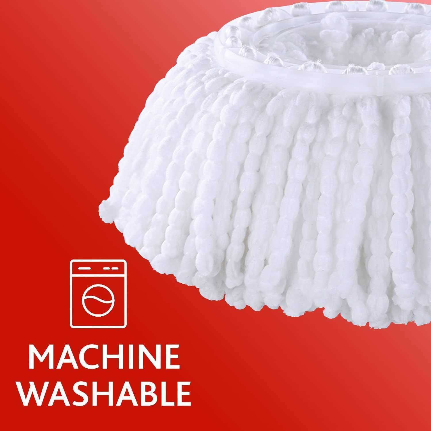 Spin Mop and Bucket with Wringer Set,Mop and Bucket Set for Floor Cleaning with 3 Mop Refills 61 inches Telescoping Mop Rod for Office and Home use - Image 4