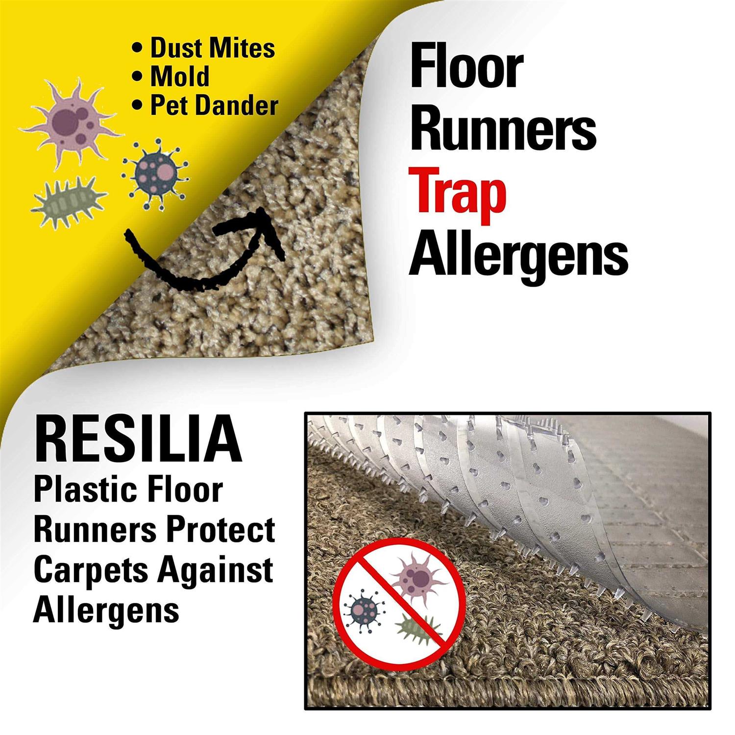 Resilia Clear Vinyl Plastic Floor Runner/Protector for Low Pile Carpet - Image 3