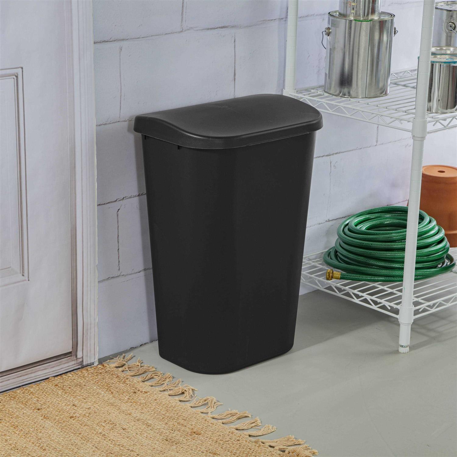 Sterilite 11.3 Gallon Lift Top Lid Wastebasket Trash Can - Image 3