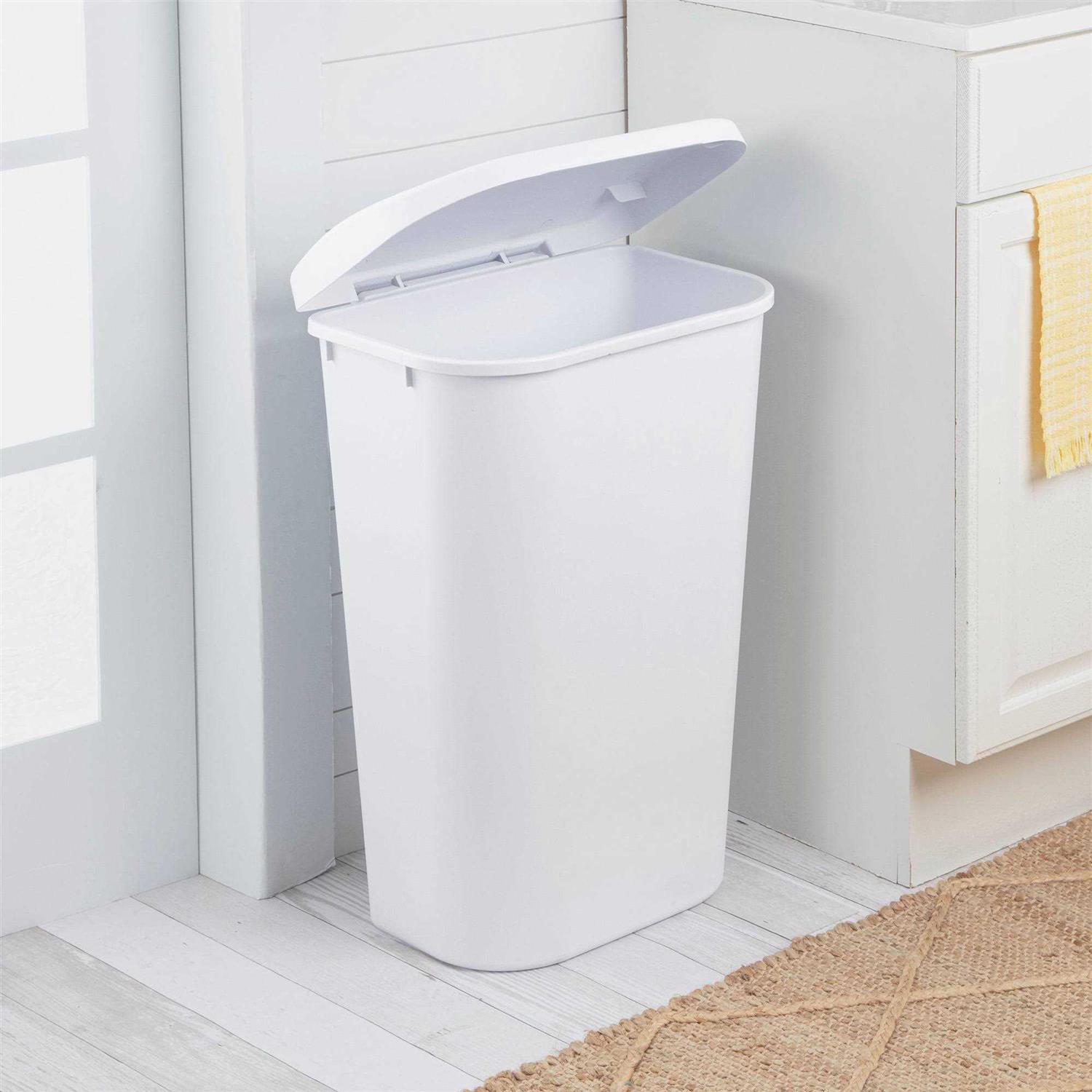 Sterilite 11.3 Gallon Lift Top Lid Wastebasket Trash Can - Image 4
