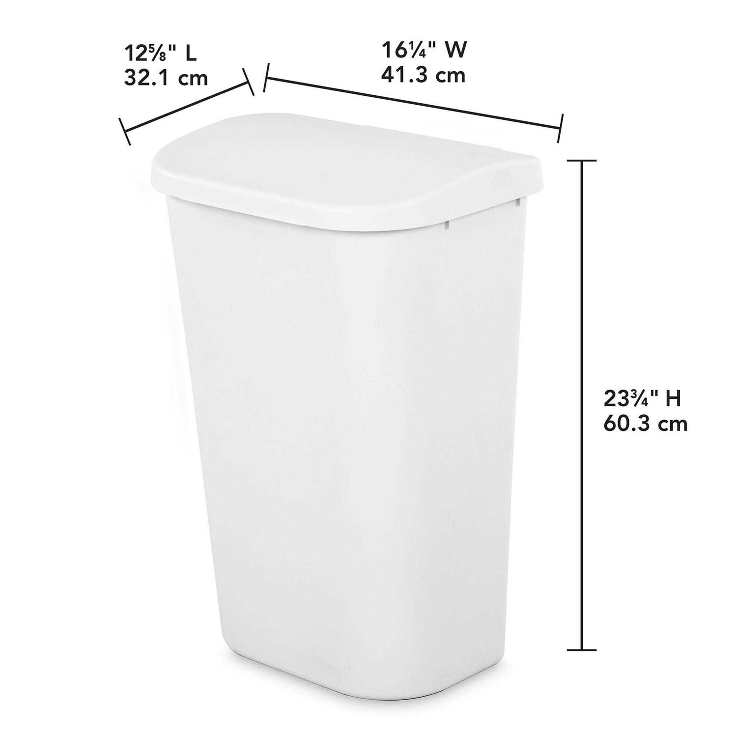 Sterilite 11.3 Gallon Lift Top Lid Wastebasket Trash Can - Image 5