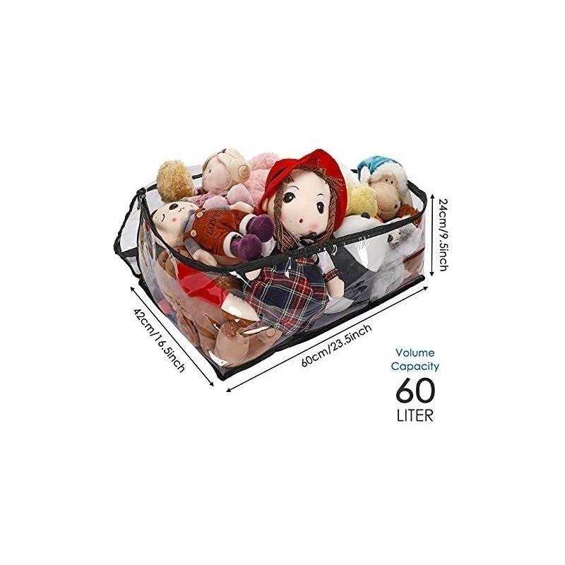 sghuo clear Zippered Storage Bag plastic vinyl clear Storage Bag for blanket clothes - Image 3