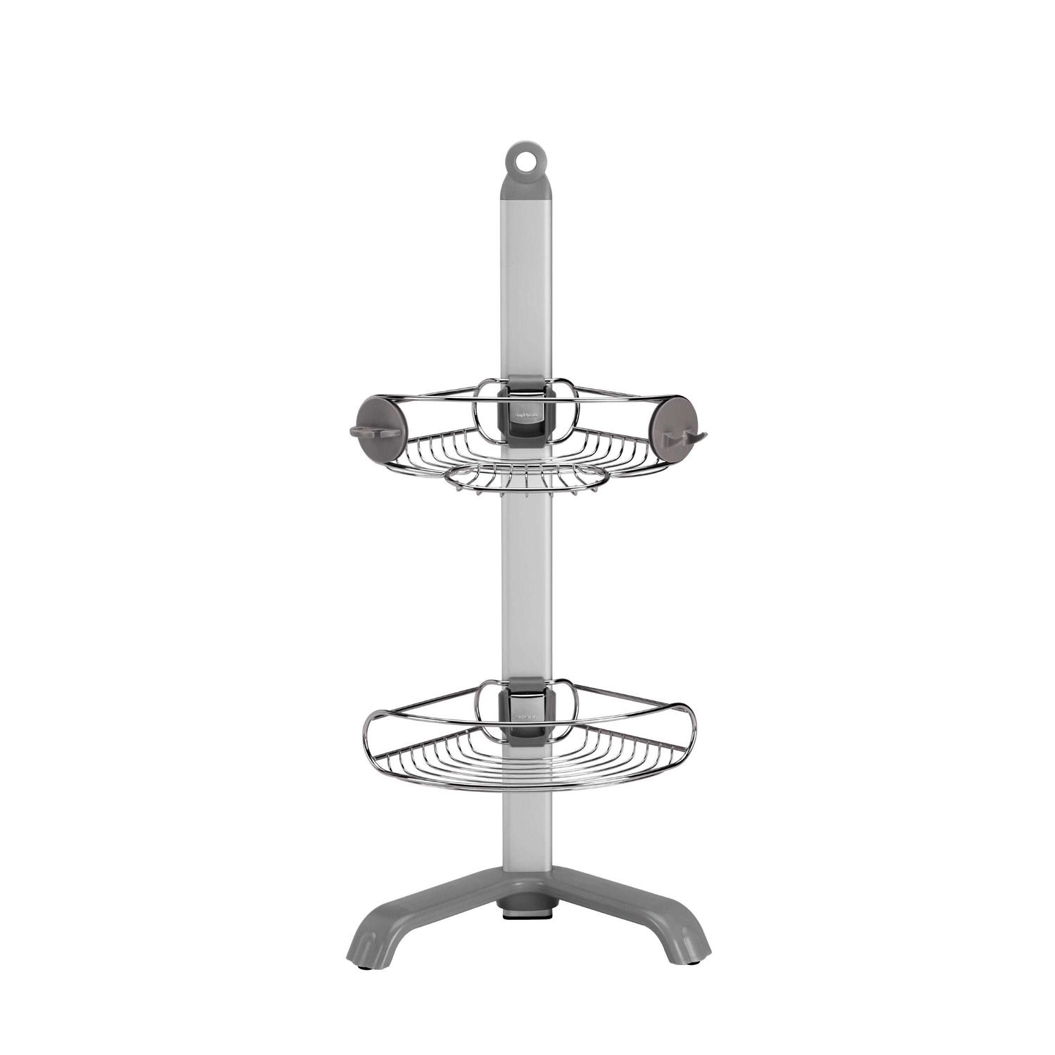 simplehuman Corner Shower Caddy Stainless Steel and Anodized Aluminum - Image 4