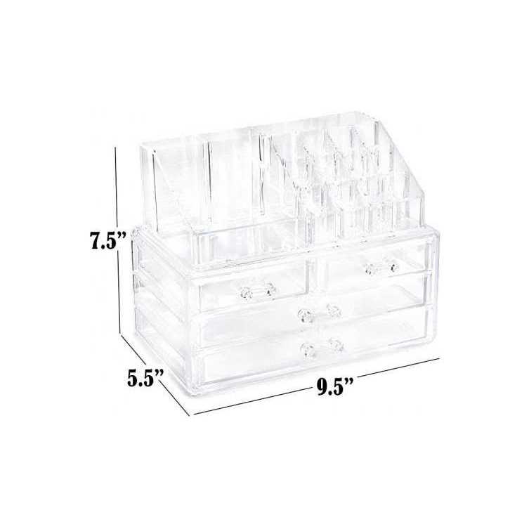 Clear Cosmetic Storage Organizer Easily Organize Your Cosmetics, Jewelry And Hair Accessories. Looks Elegant Sitting on Your Vanity - Image 4