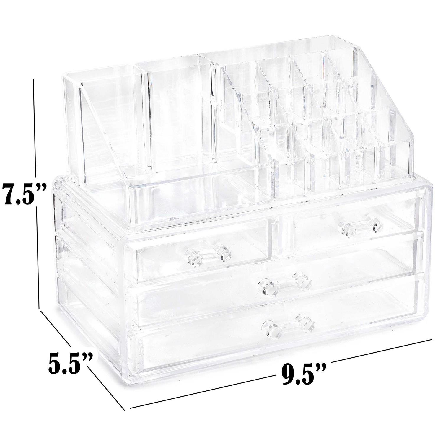 Clear Cosmetic Storage Organizer Easily Organize Your Cosmetics, Jewelry And Hair Accessories. Looks Elegant Sitting on Your Vanity - Image 5