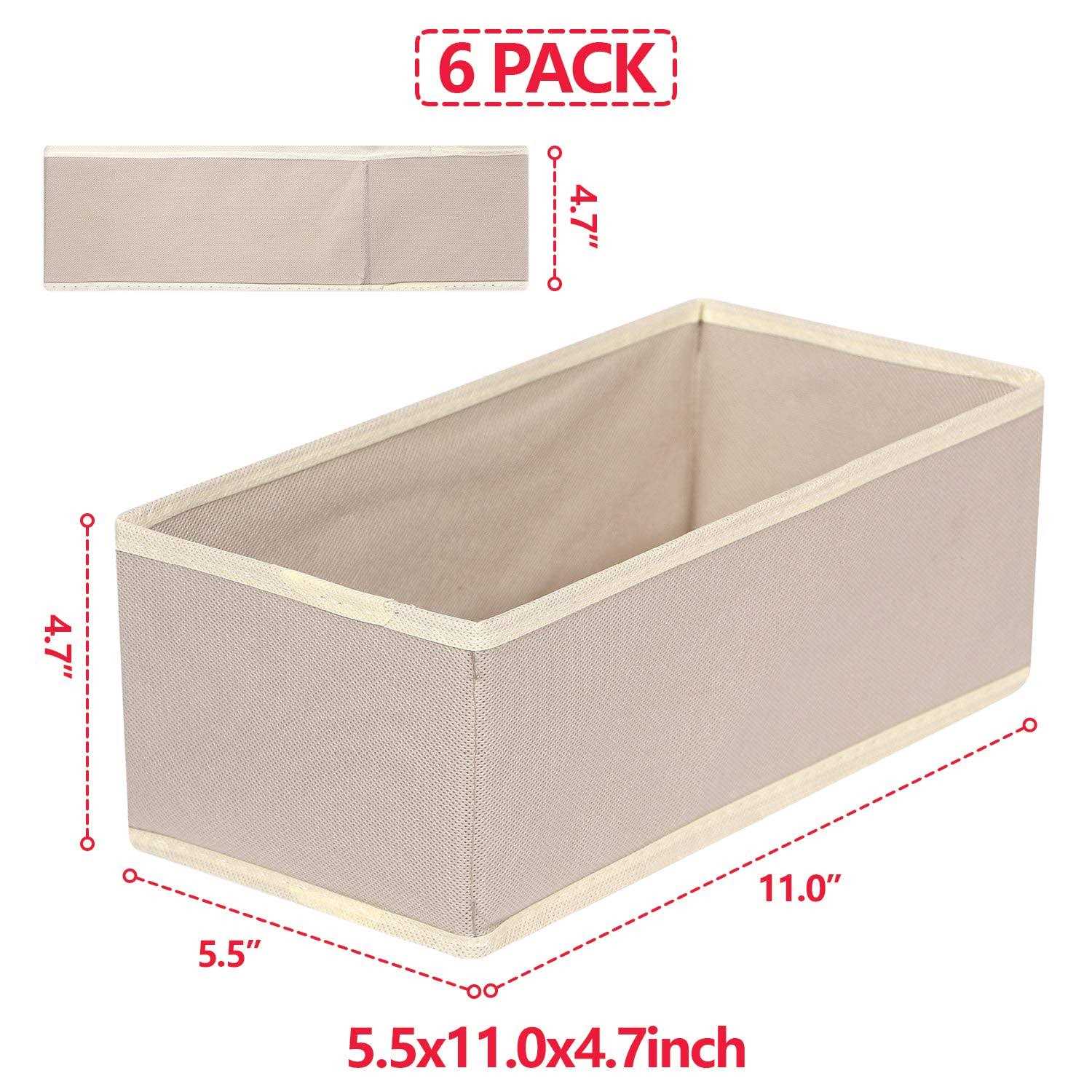 Diommell Foldable Cloth Storage Box Closet Dresser Drawer Organizer Divider Fabric Baskets Bins Containers for Clothes Underwear Bras Socks - Image 5