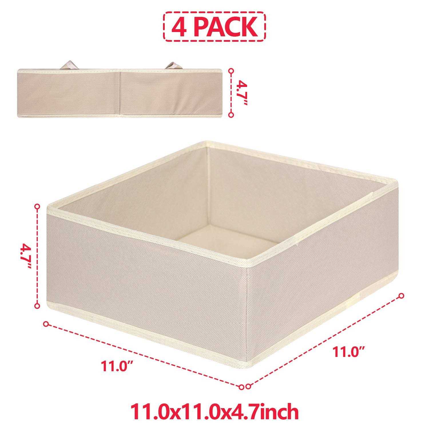 Diommell Foldable Cloth Storage Box Closet Dresser Drawer Organizer Divider Fabric Baskets Bins Containers for Clothes Underwear Bras Socks - Image 5