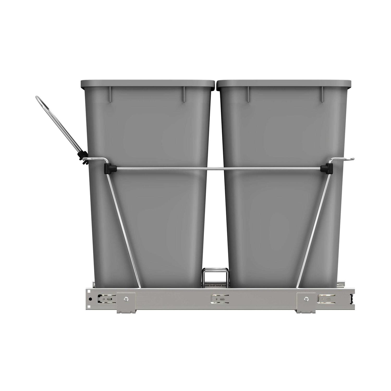 Rev-A-Shelf Double Pull Out Trash Can 27 Qt for Kitchen - Image 5