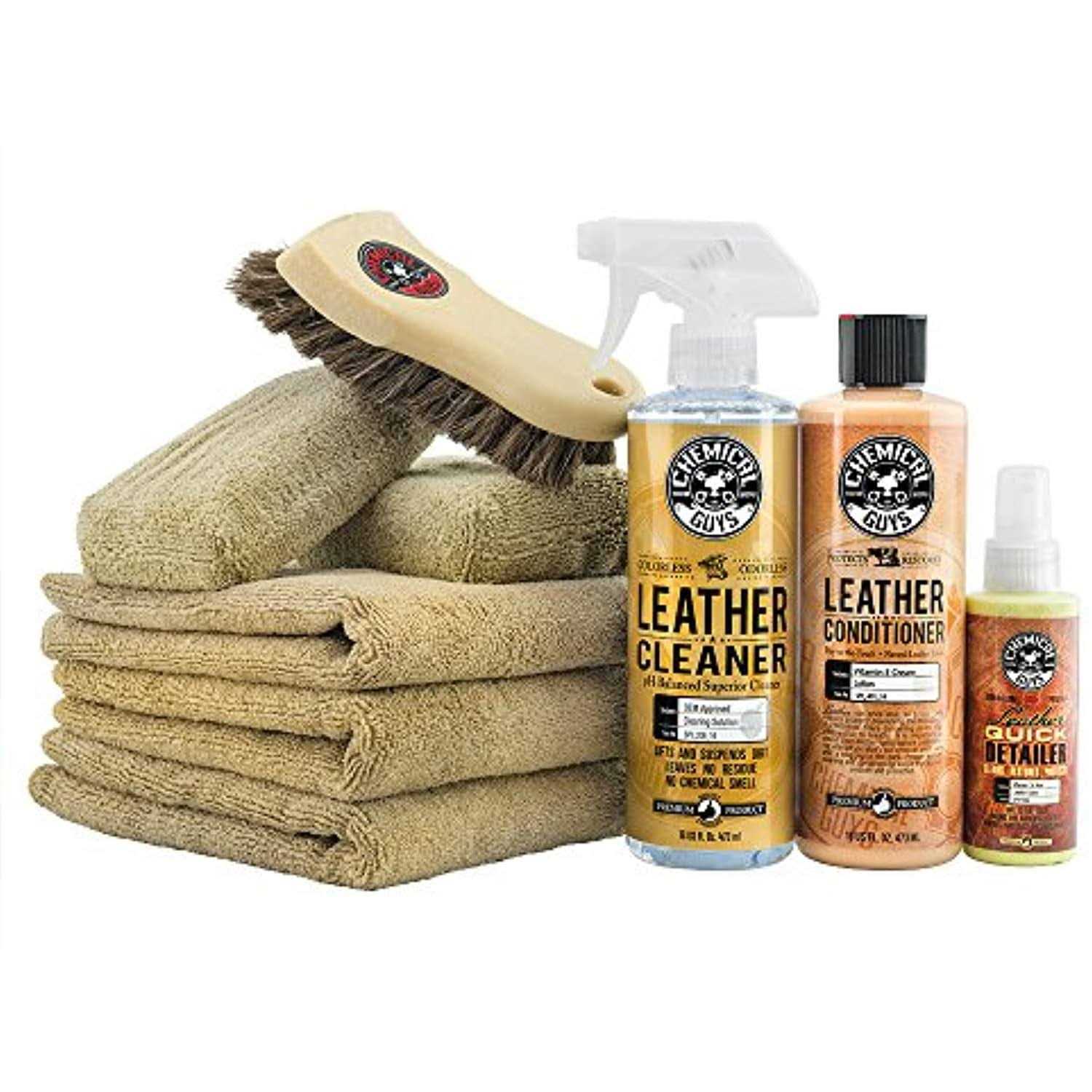 Chemical Guys HOL303 Leather Cleaner and Conditioner Detailing Kit, for Interiors, Apparel, Furniture, Boots, and More - Image 4