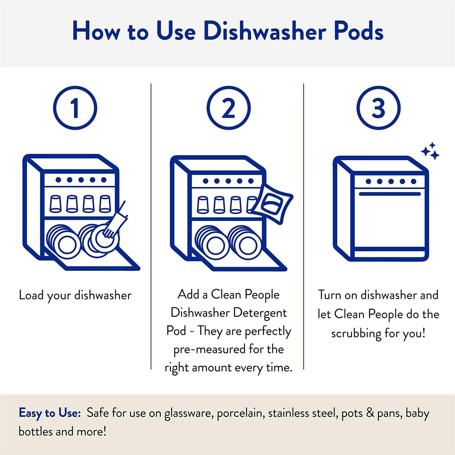 Clean People All Natural Dishwasher Pods Plant-Based Dishwasher Detergent Pods - Image 5