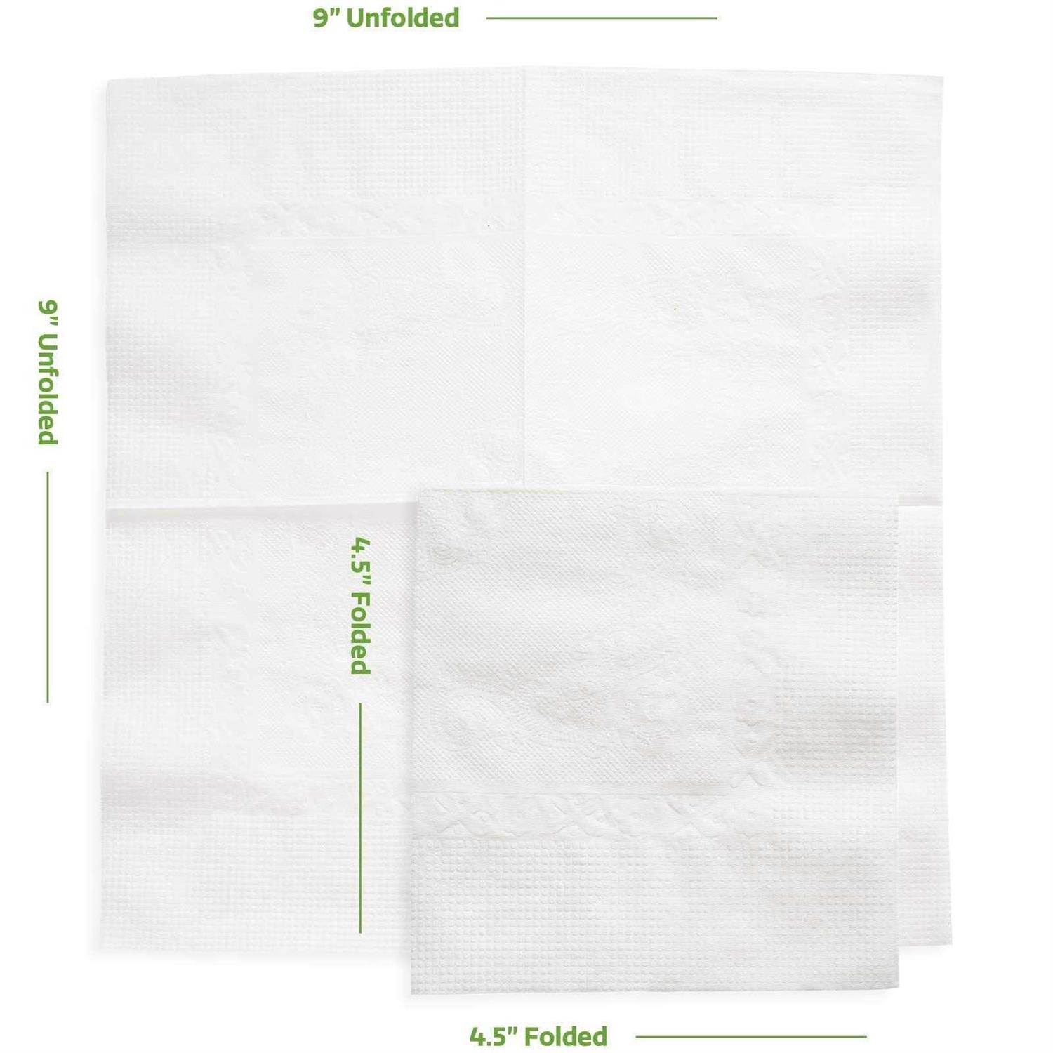 Comfy Package White Beverage Napkins 1-Ply Bulk Cocktail Napkins - Image 4