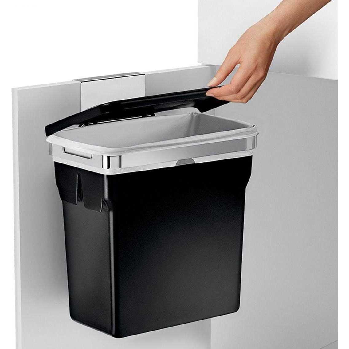 simplehuman 10-Liter Black In-Cabinet Trash Can - Image 4