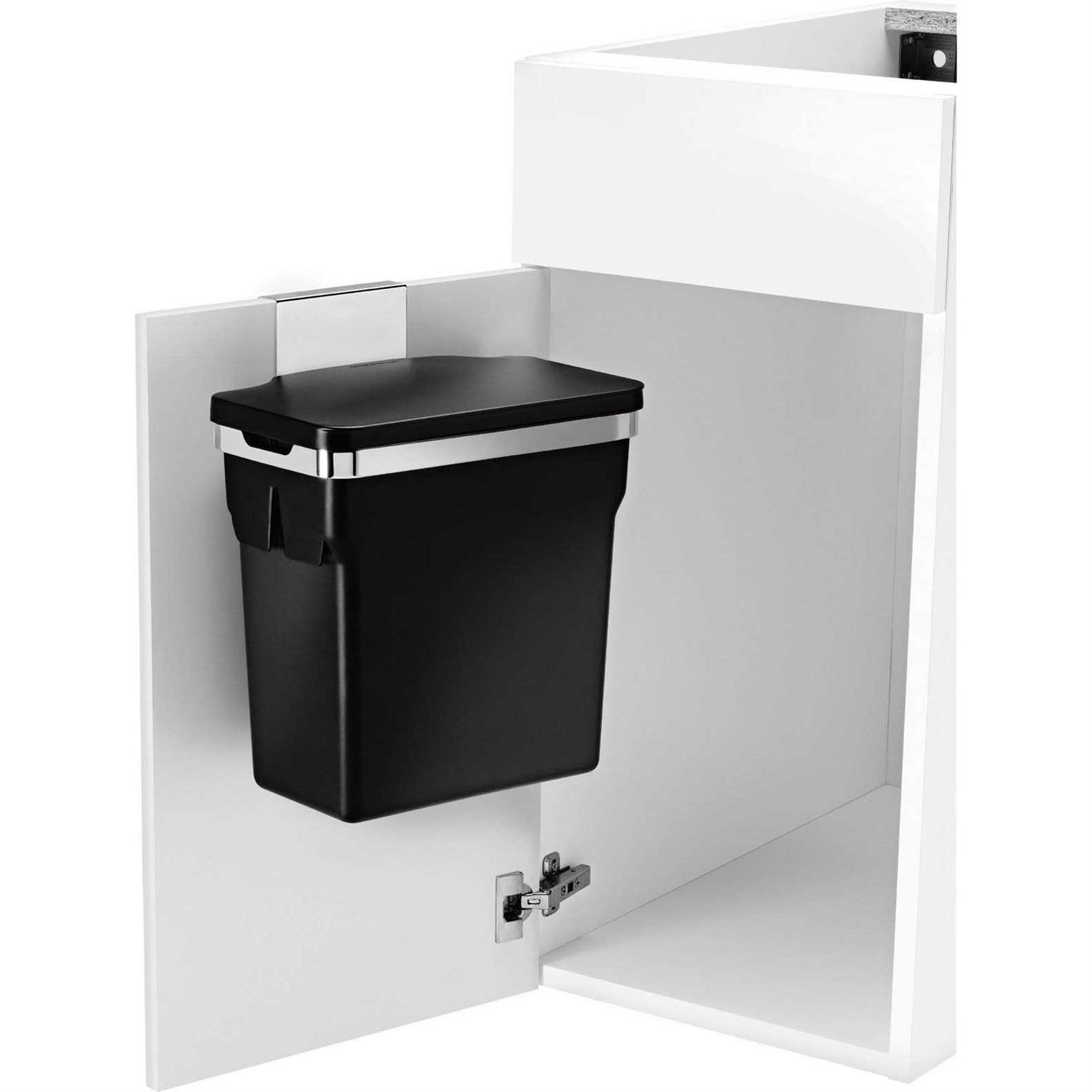 simplehuman 10-Liter Black In-Cabinet Trash Can - Image 5