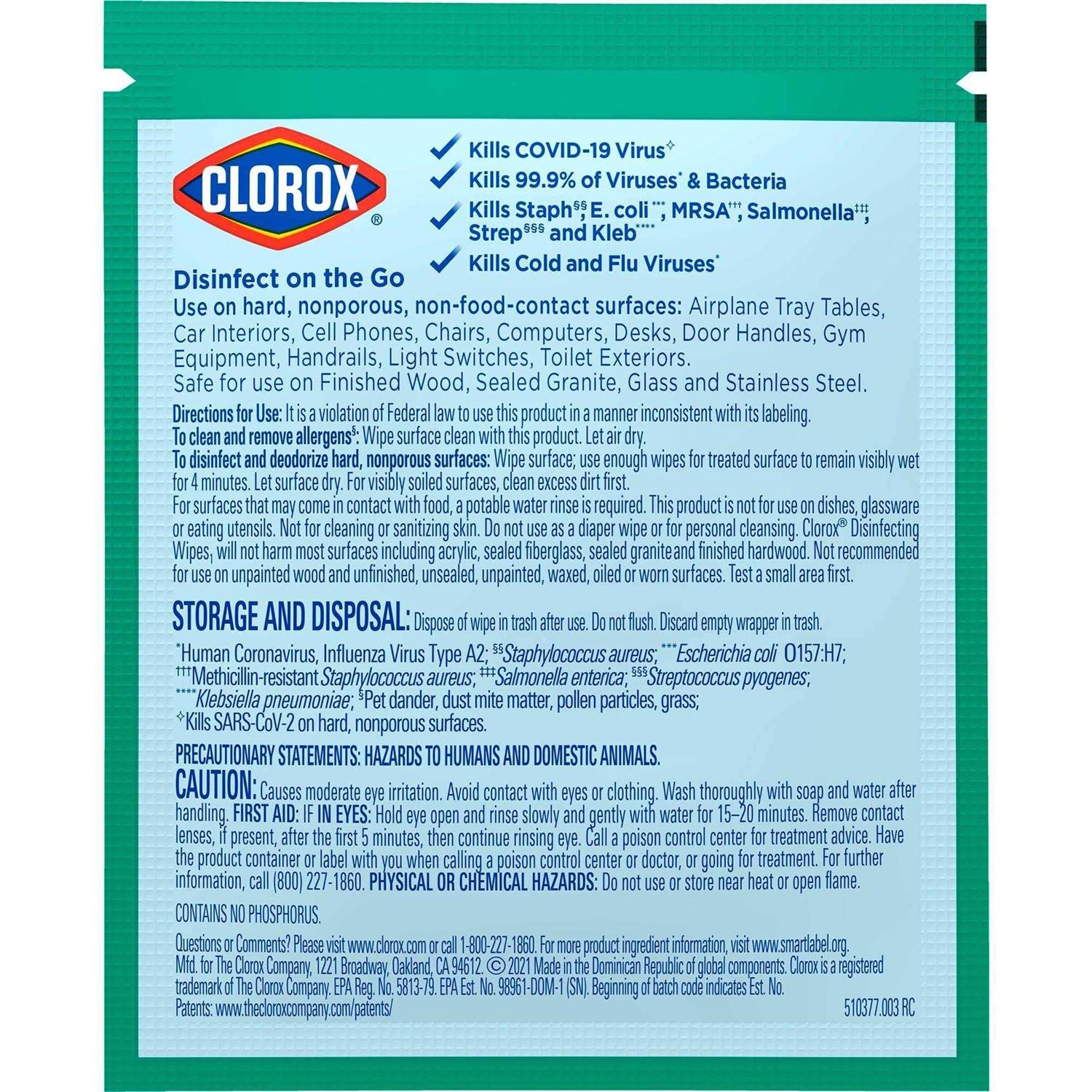 Clorox 60092 Disinfecting Wipes - Image 5