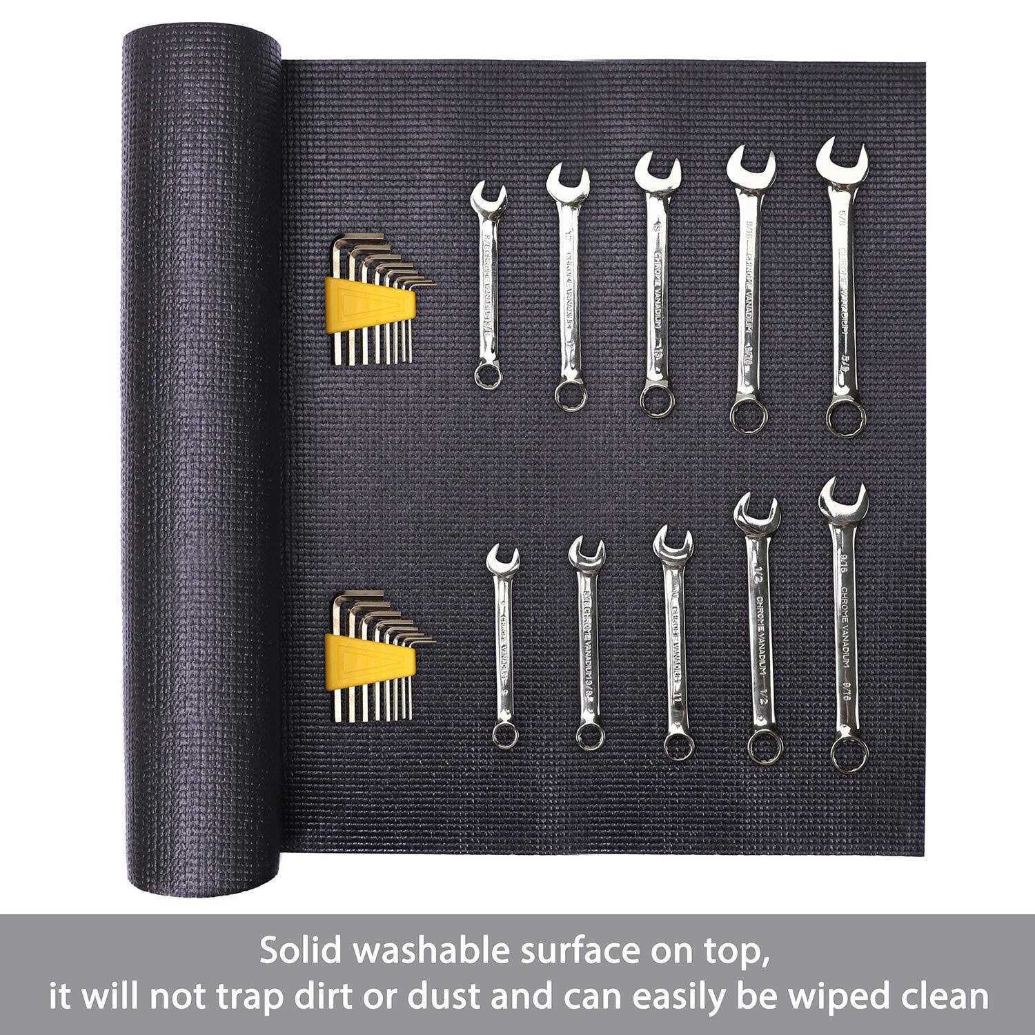 Casoman Professional Tool Box and Drawer Liner Easy Cut Non-Slip Foam Rubber Toolbox Drawer Liner Mat - Image 4