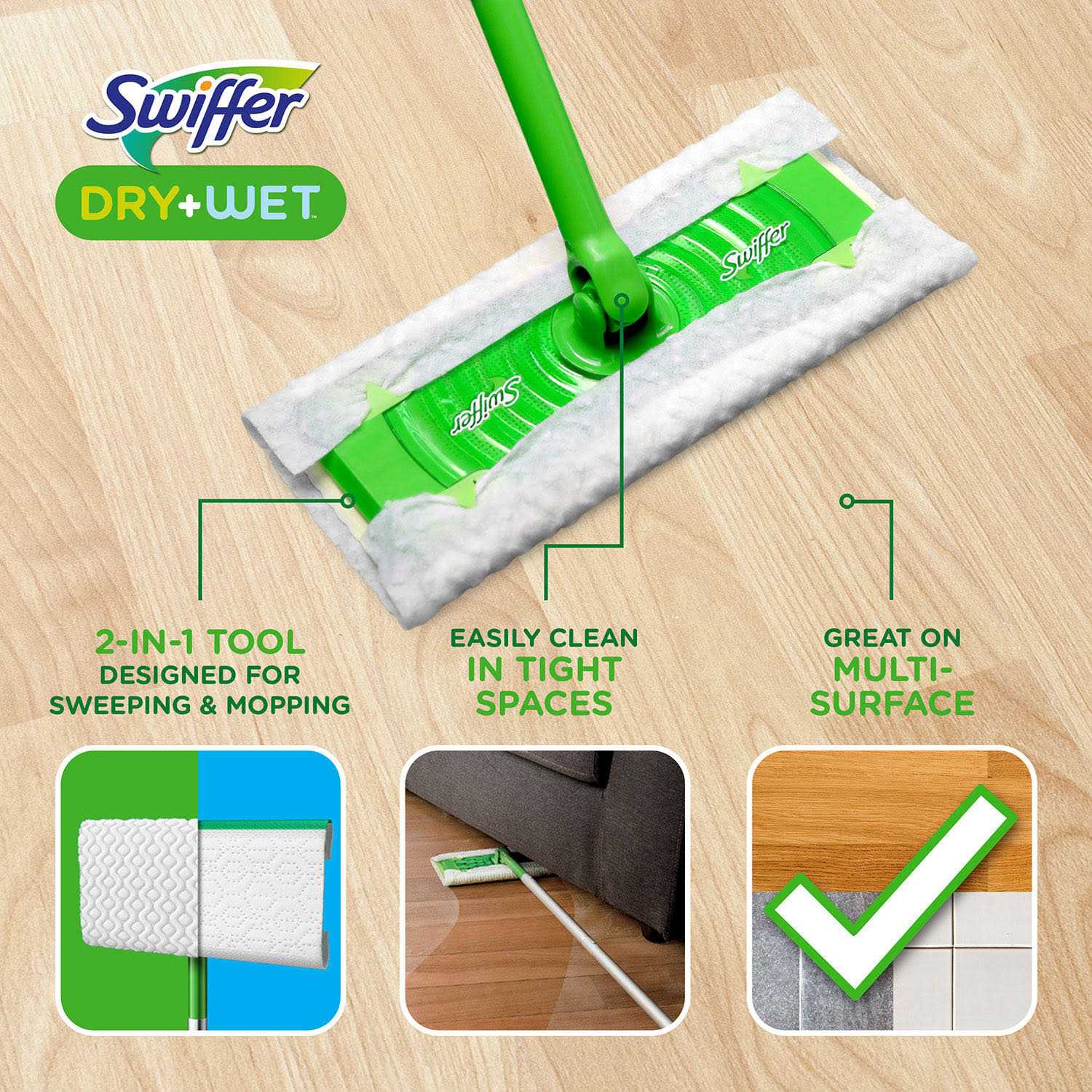 Swiffer Dry + Wet Sweeper Sweeping Kit - Image 3