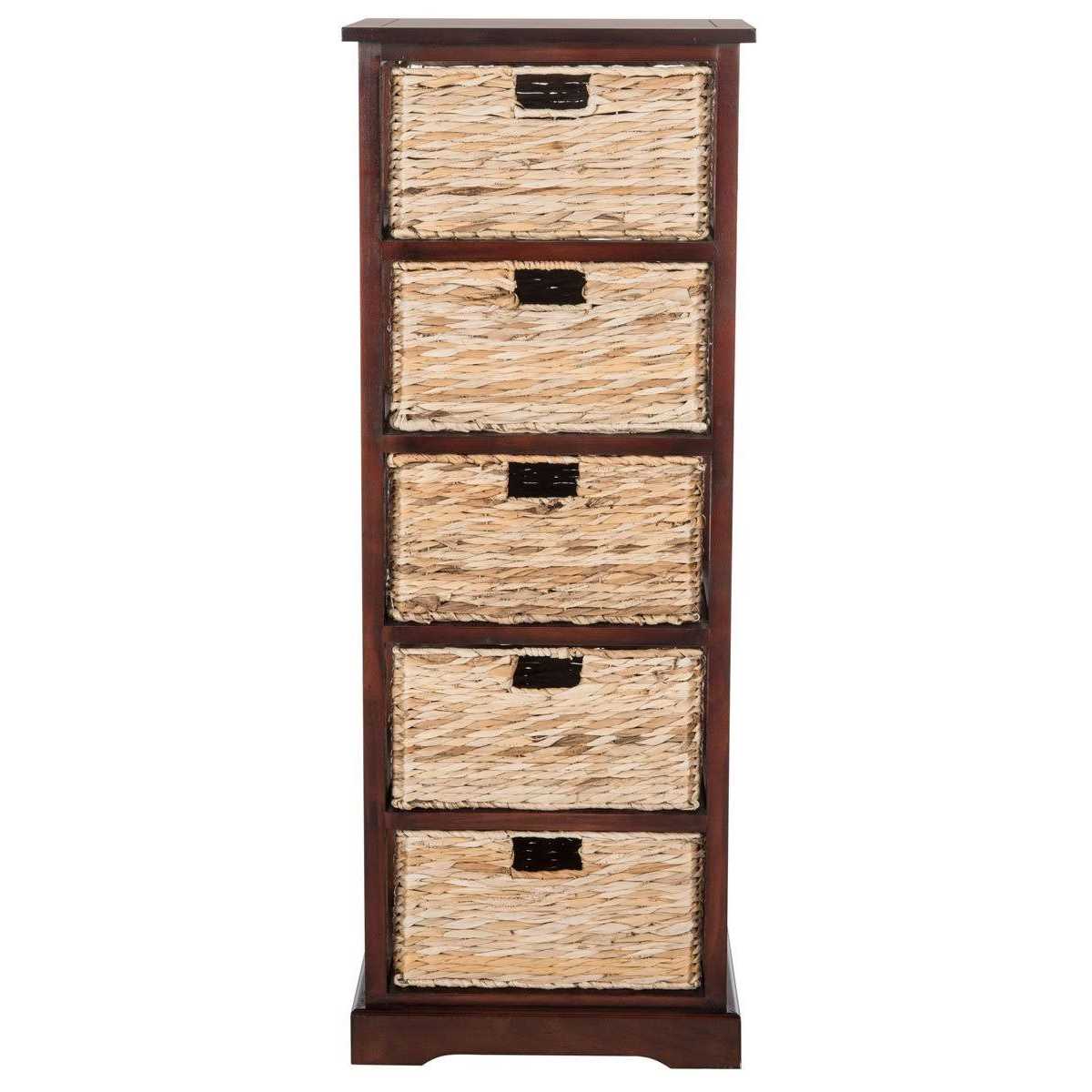 SAFAVIEH Vedette 5 Wicker Basket Storage Tower - Image 5