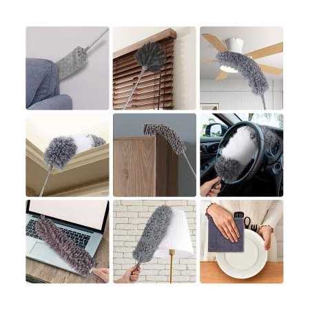 Deehyo Microfiber Duster 9pcs Extendable Feather Duster 30 To 100 Inches - Image 4