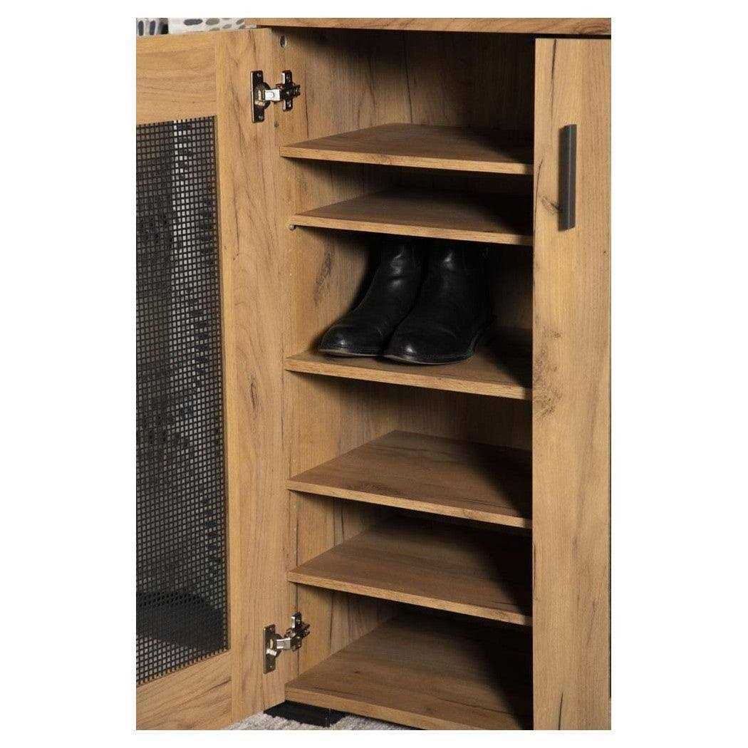 Coaster Golden Oak Metal Mesh Door Accent Cabinet - Image 3